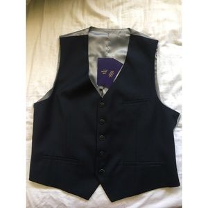 Navy Plaid Bespoke Vest, Ermenegildo Zegna Fabric
